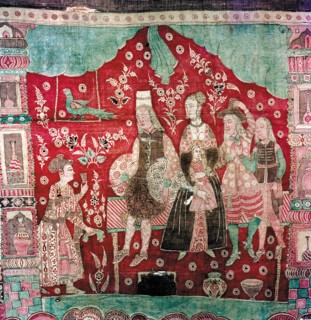 A Dutch merchant and his family being served by an Indian servant