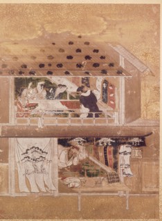 'Artisans screen' showing embroiderers at work