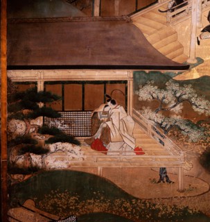 Detail from a screen attributed to the studio of Tawaraya Sotatsu