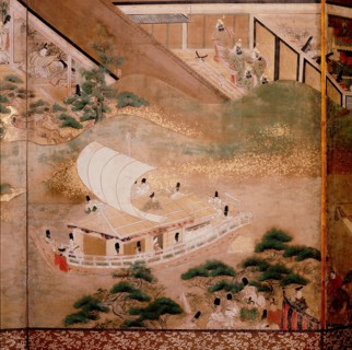 Detail from a screen attributed to the studio of Tawaraya Sotatsu