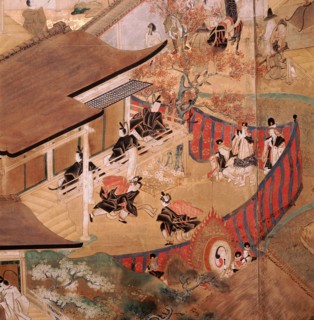 Detail from a screen attributed to the studio of Tawaraya Sotatsu