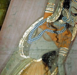 A detail from one of the legends of Krishna