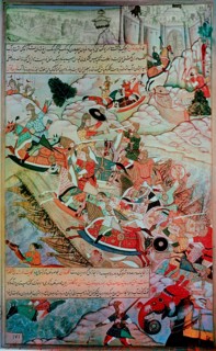 A 16th century illustration of a 14th century Persian story 'The History of the Mongols'
