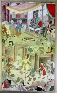 An illustration for the 14th century Persian story 'The History of the Mongols'