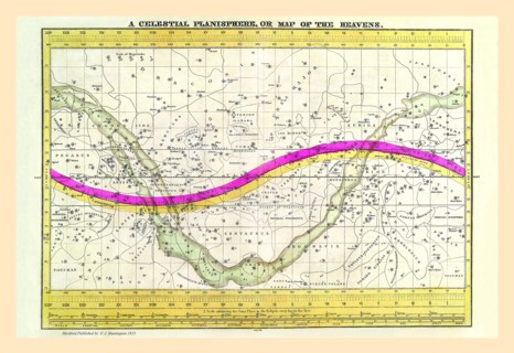 Celestial Planisphere or Map of the Heavens 1835