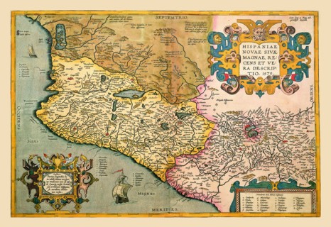 Map of South Western America and Mexico 1602