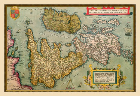 Map of Britian and Ireland 1602