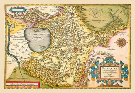 Map of Italy Near Florence 1602