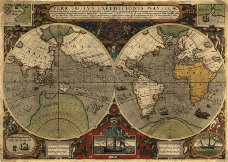 Vera Totius Expeditionis Nautica (World Map) 1570