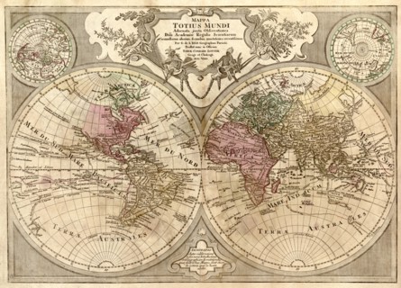 World Map Prepared for then French King 1701