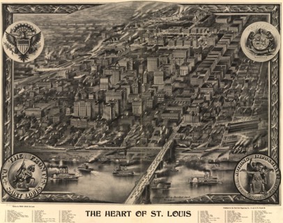 Heart of St. Louis, Missouri 1907 1907