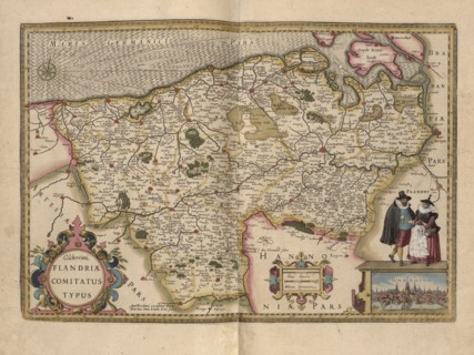 Flanders, Belgium Map  1622