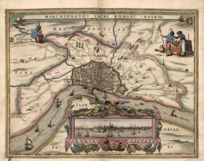 Map of Antwerp, Belgium 1622