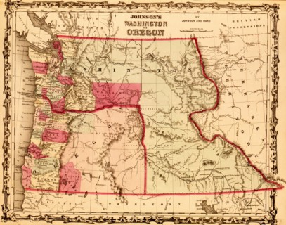 Washington & Oregon Territories 1862