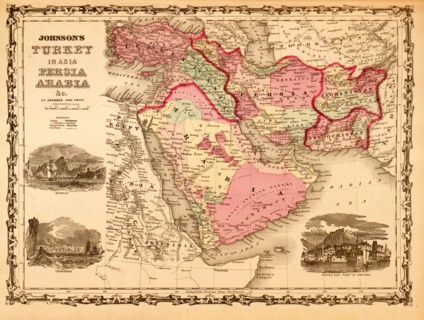 Middle East - Turkey, Persia & Arabia 1862