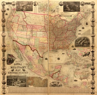 Naval Military Map of the United States - 1862