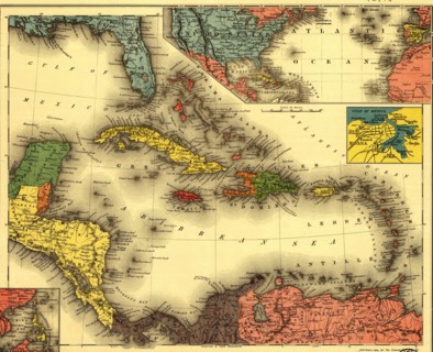 Evening Post map of the West Indies. - 1898 1898