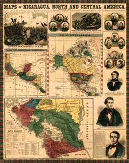 Nicaragua &Central America, Mexico, isthmus of Panama 1856