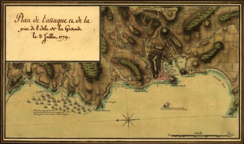 Plan de l'attaque et de la prise de l'isle de la Grenade le 3 juillet 1779. 1779