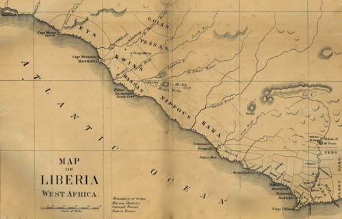 American Colinization Map of Liberia 1835