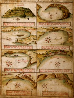 Ports & Island on the Coast of Peru & Chile - 1630 - Portuguese Map 1630