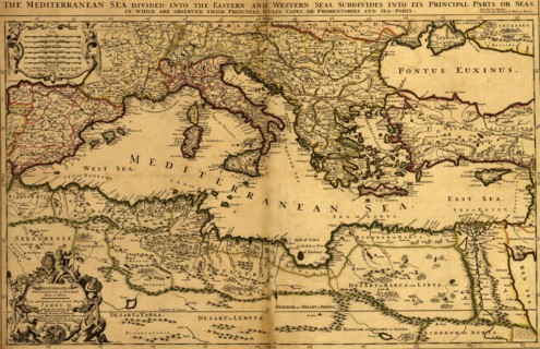 Mediterranean Divied into its Principal Parts - 1685 1685