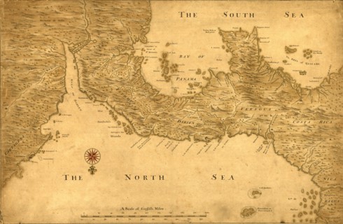 Isthmus of Panama from Cartagena to Nicaragua showing both coasts - 1750 1750