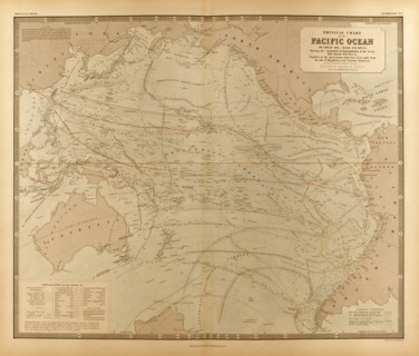 Physical Chart of the Pacific Ocean 1848