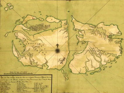 Falkland Islands, Malvinas 1700's  - South America 1700's