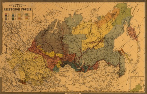 Ethnographic Map of Asiatic Russia - 1870 1870