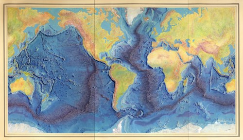 Relief map of the World Ocean Floor 1977