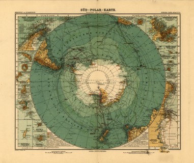 Map of the South Pole- Antarctica - 1912 1912