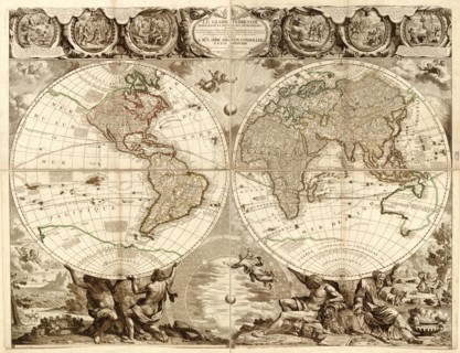 Globe in 1708 - World 1798