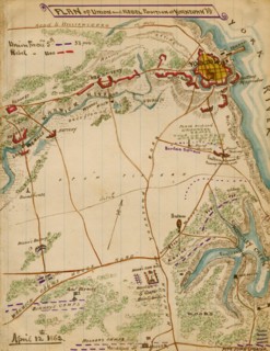 Union and Rebel position at Yorktown Va. 1862