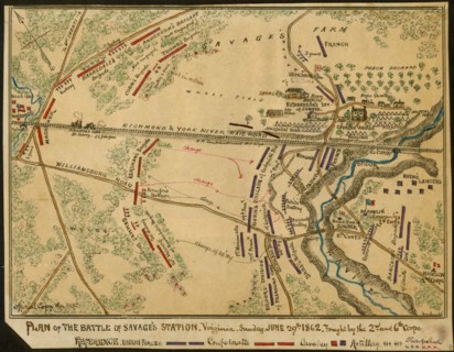 Battle of Savage's Station Virginia.  1862