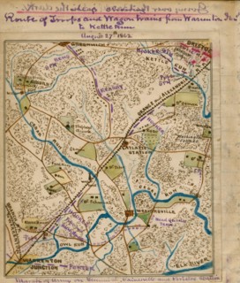 March of army Greenwich, Gainesville and Bristoe Station 1862
