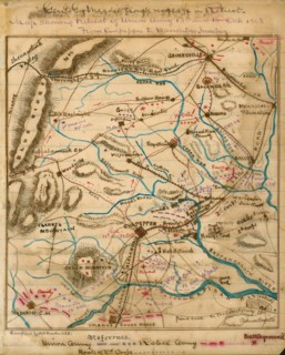 retreat of Union Army 13th and 14th Oct. 1863 from Culpeper to Warrenton Junction. 1863