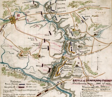 Battle of Beaver dam Creek Va., Chickahominy River 1862