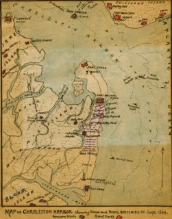 Charleston Harbor showing Union and Rebel Batteries &c. September. 1863. 1863