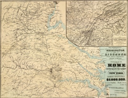 Approaches from Washington, to Richmond 1864