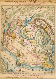 Harrison's Landing, Va. : Showing Union line of defense 1862