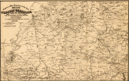 Western Tennessee & Part of Kentucky - 1865 1865