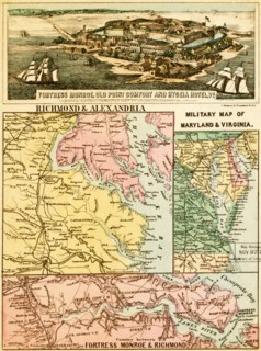 Pictorially enhanced map with hotel - 1861 1861