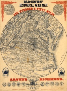 150 Miles Around Richmond - 1864 1861-1865