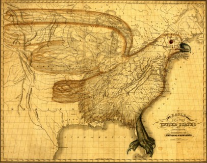 Eagle Map of the United States - 1832 1832