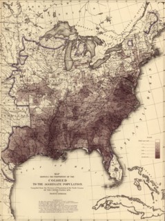 Proportion of the Colored Population as a percentage of the Aggregate Population - 1870 1870