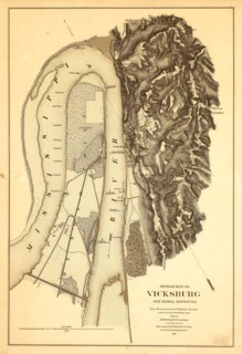 Approaches to Vicksburg & Rebel Defenses 1863