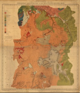 Geological Map of Yellowstone National Park 1878
