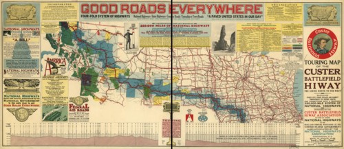 Good Roads Everywhere - A Touring Map of the Custer Battlefield Highway - 1925 1925