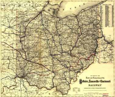 Bellaire, Zanesville and Cincinnati Railway - 1883 1883